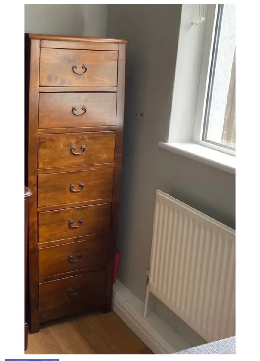 Tall Solid Wood Chest of Drawers