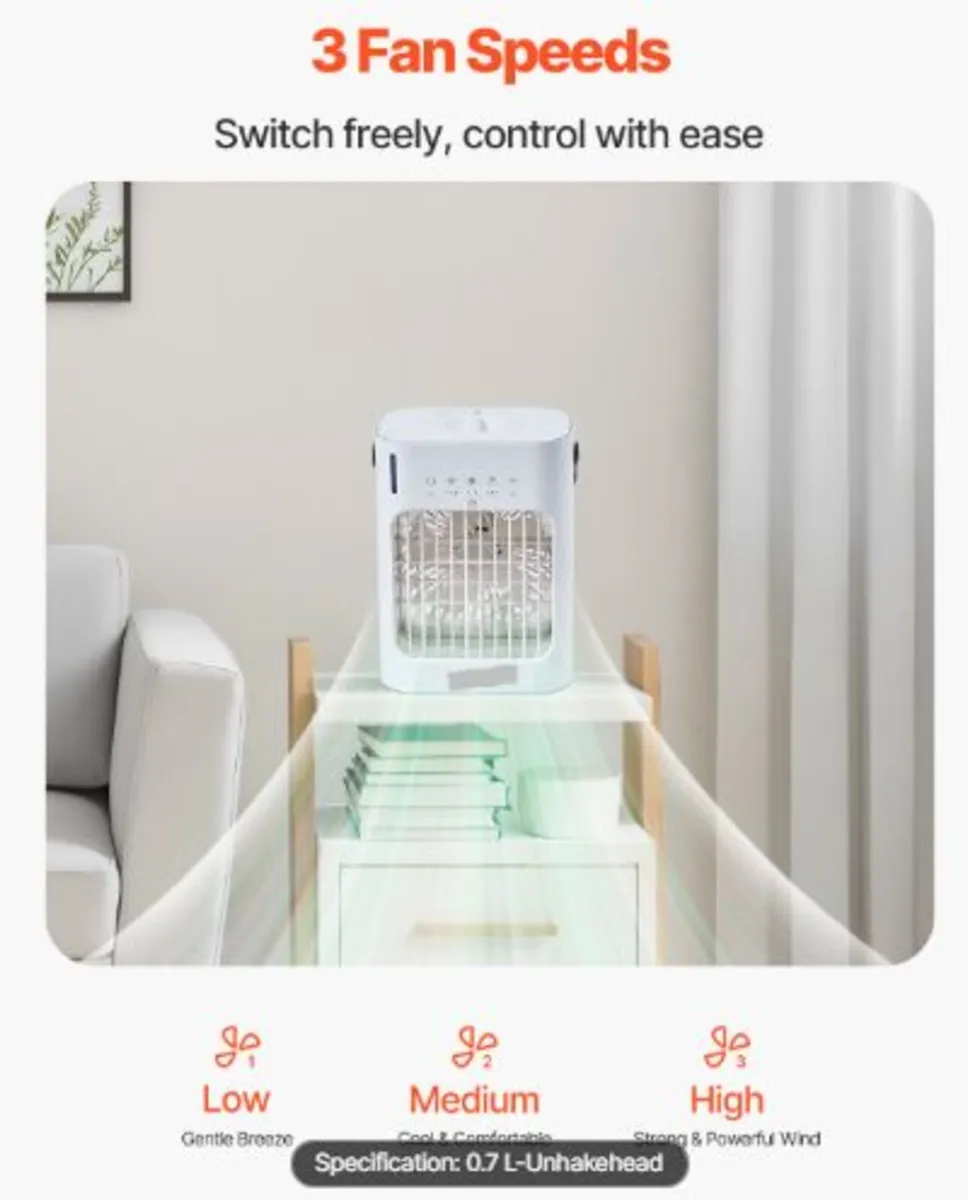 Portable Air Conditioner, 4-in-1 Evaporative Air - Image 3