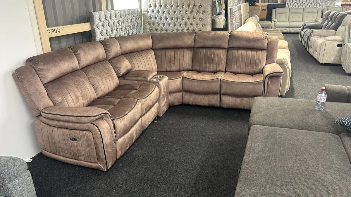 New Electric fabric  Recliner Corner Sofas - Image 1