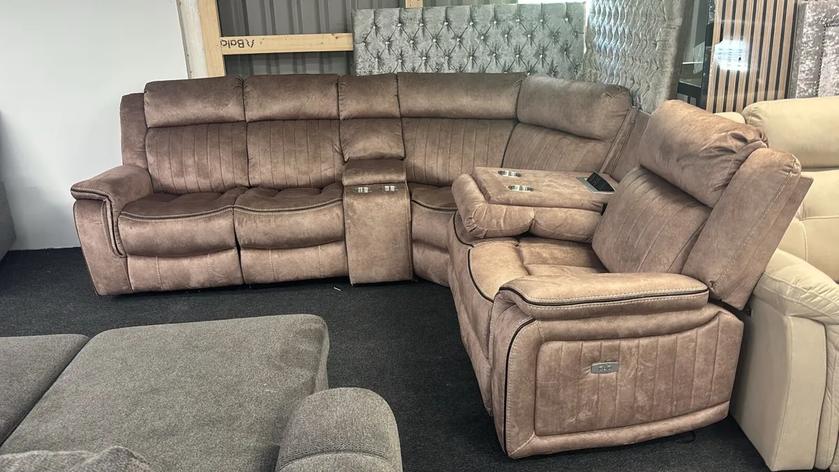 New Electric fabric  Recliner Corner Sofas - Image 4