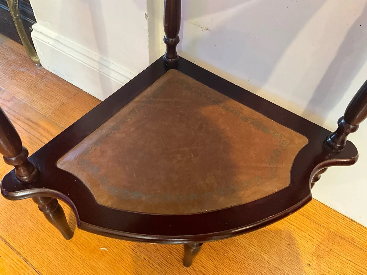 Vintage Mahogany Corner Whatnot - Image 2