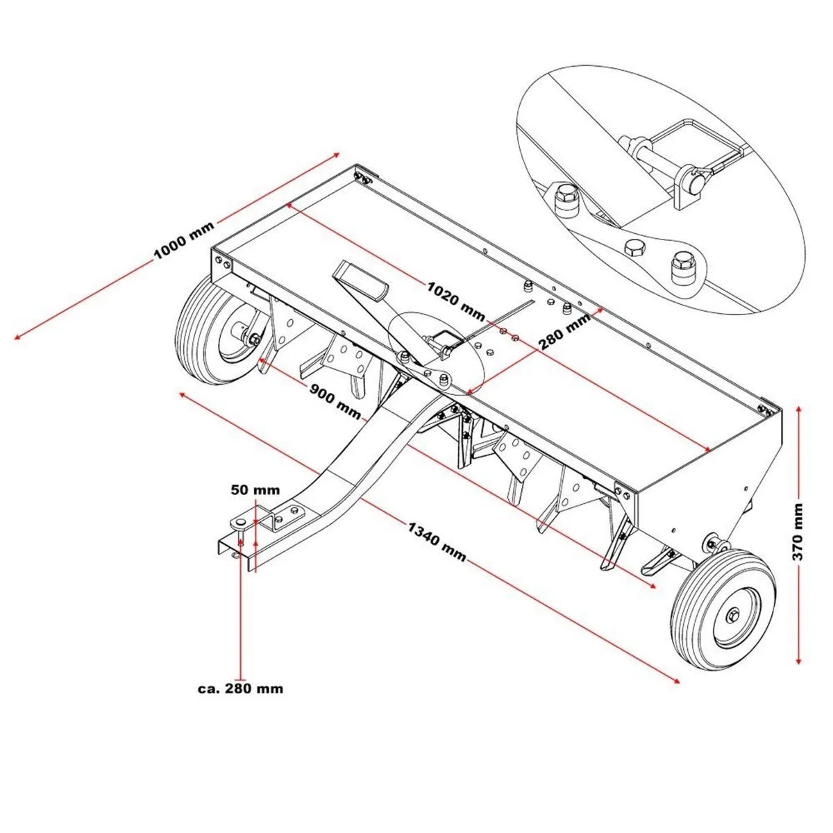 Lawn aerator for tractor Lawnmower Free Delivery - Image 3