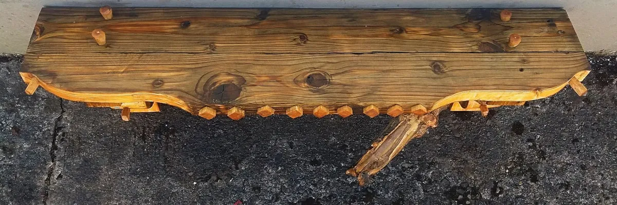 Rustic Driftwood Floating Mantle / Shelf - Image 4