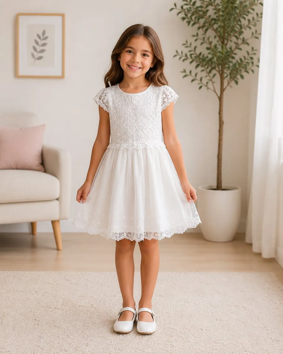 Lovely girls dress 7-8yrs  Labelled 8-9yrs but I t - Image 2