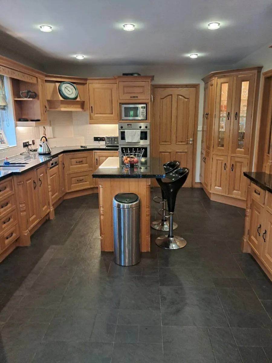 Oak kitchen with granite worktop.  Price drop - Image 1