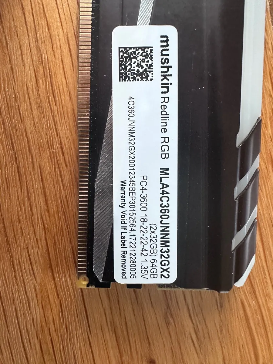 Redline Lumina 64GB (2×32GB) DDR4 3600 Mhz RAM kit - Image 2