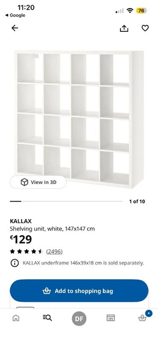 New IKEA Kallax Shelving unit - Image 1