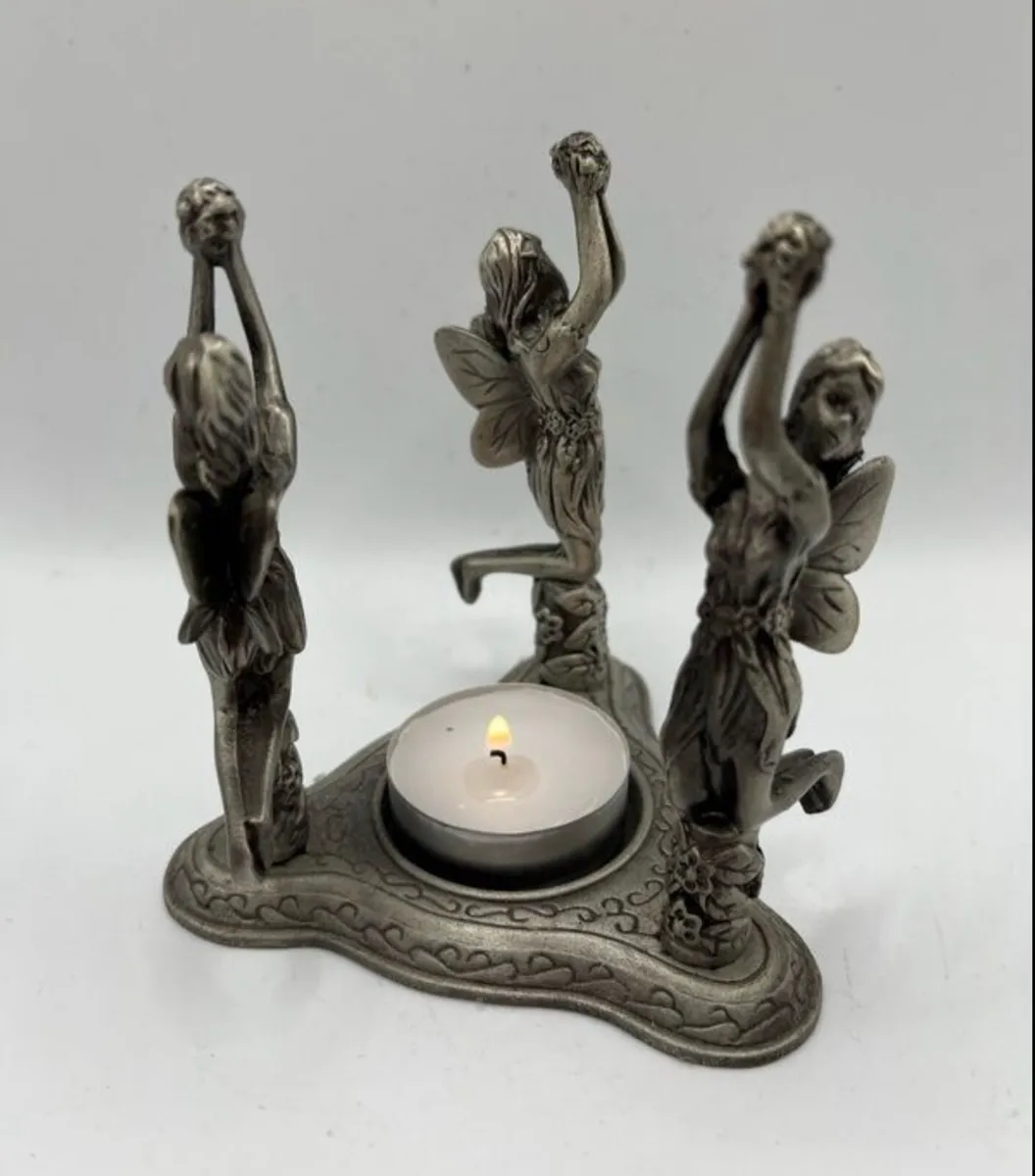 Vintage fairies tea light holder - Image 3