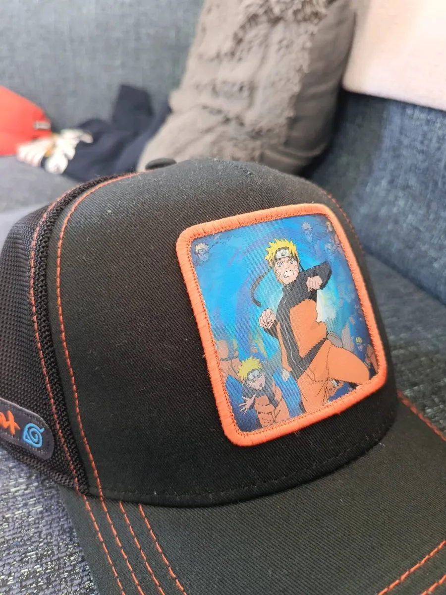 Capslab Naruto Uzumaki NS5 KAG Black Trucker Hat - Image 1