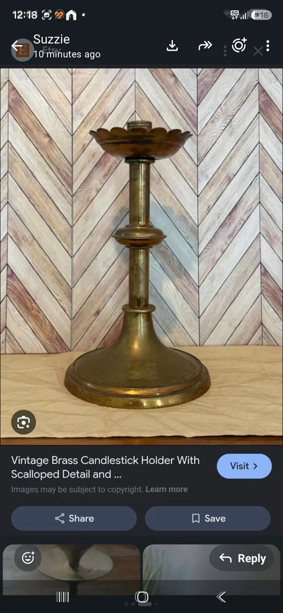Brass candle holder - Image 4