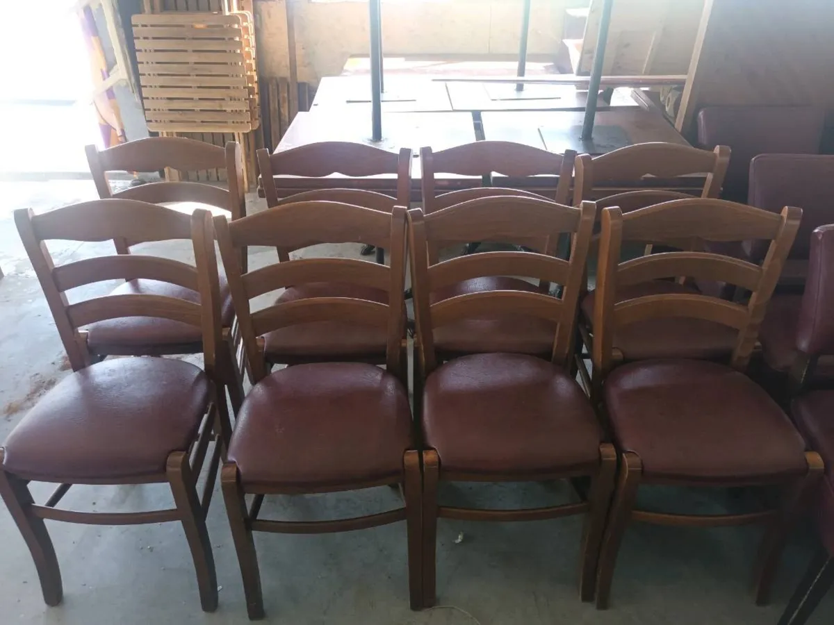 Old Irish Pub Cafe Tables Chairs Benchs Stools - Image 4