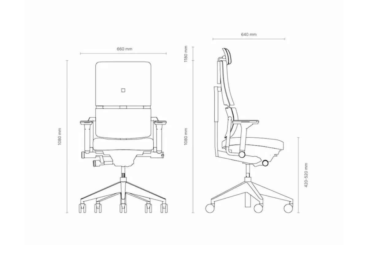 Ergonomic Office Chair Steelcase Brand Model Plea - Image 3