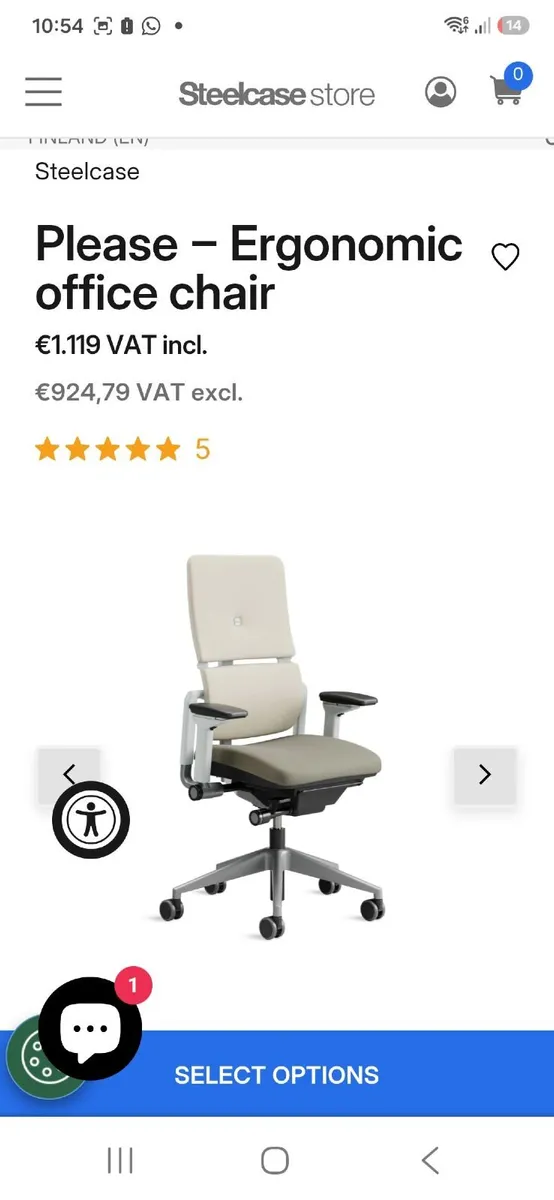 Ergonomic Office Chair Steelcase Brand Model Plea - Image 4