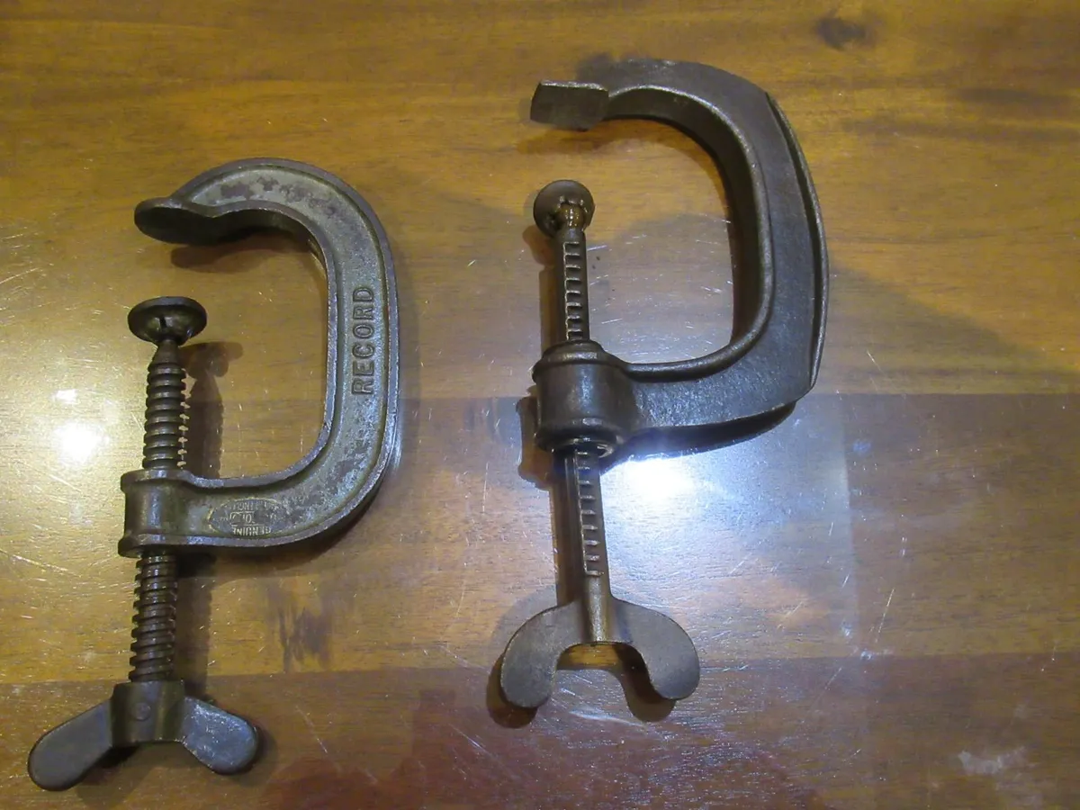 antique vintage TOOLS CLAMPS cottage pub CARPENTER - Image 3