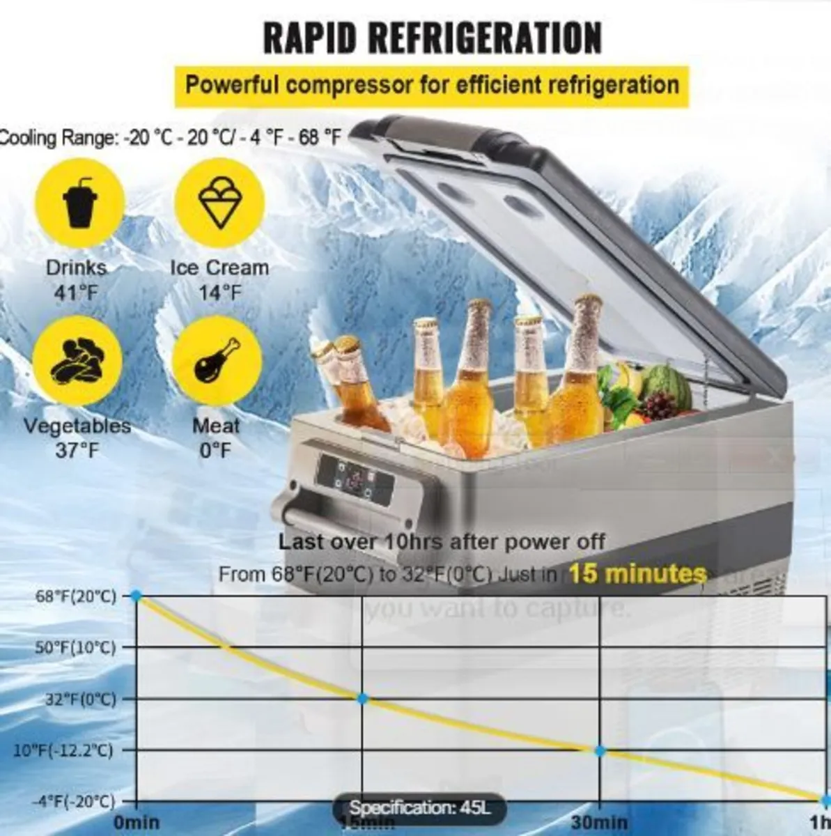 Portable Small Car Freezer 45L - Image 2