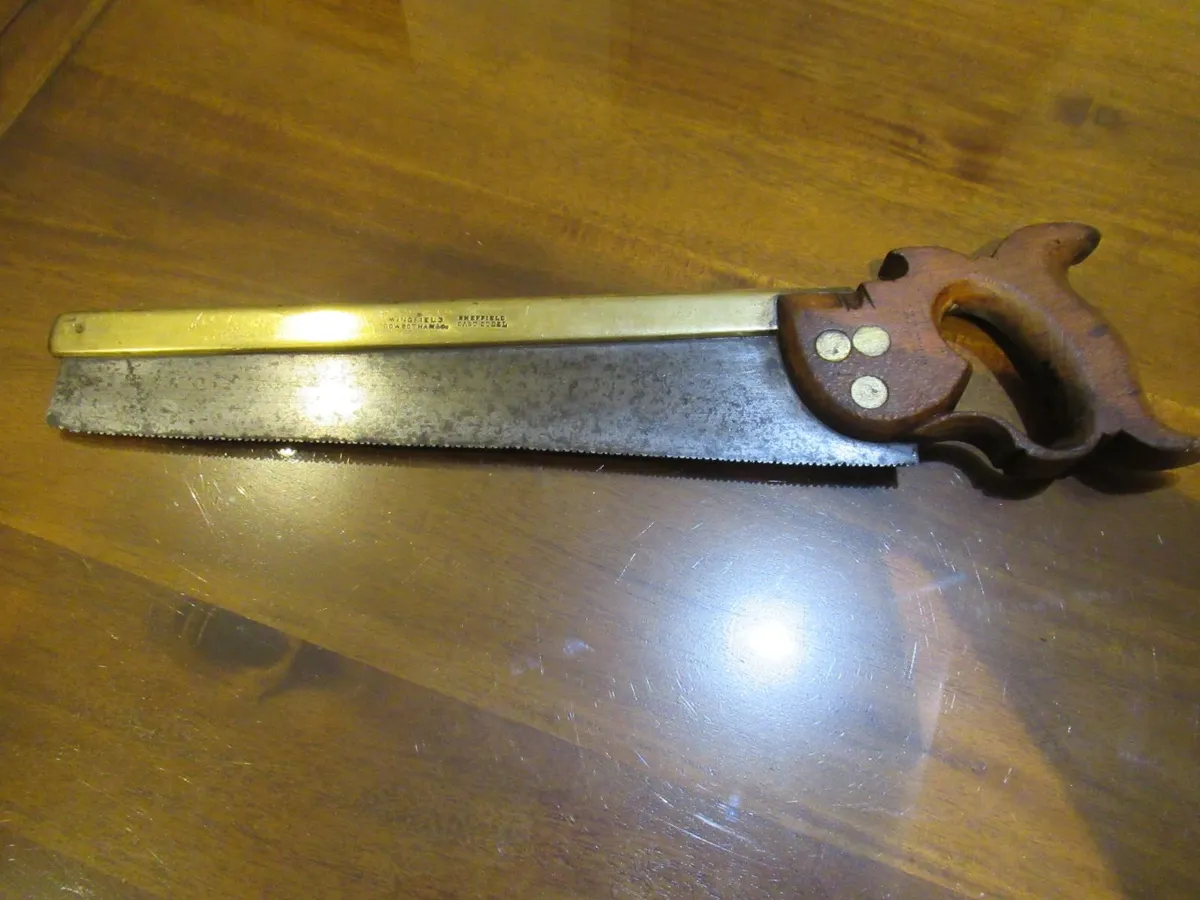tools antique vintage brass saw tenon brass - Image 2