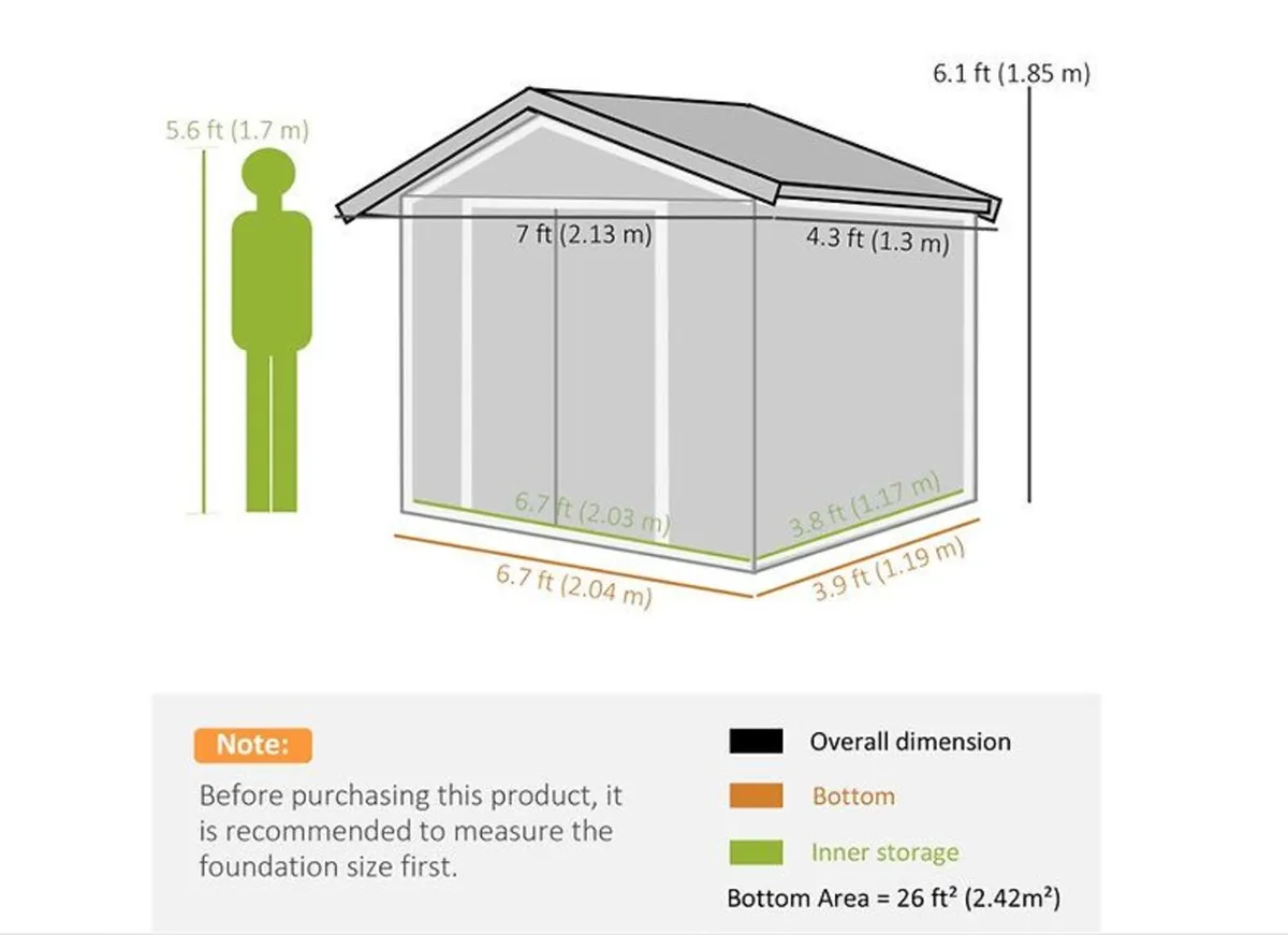 7ft x 4ft Metal Shed - Image 3