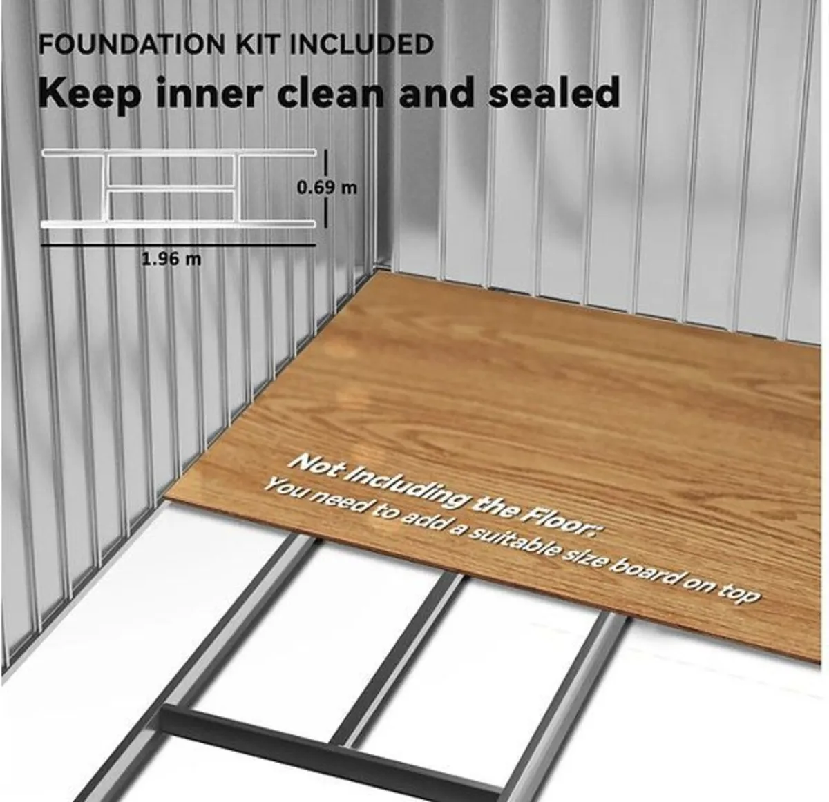 7ft x 4ft Metal Shed - Image 2