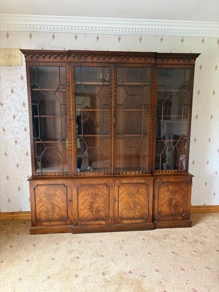 Reproduction Edwardian book case h88”w80”d15” - Image 1