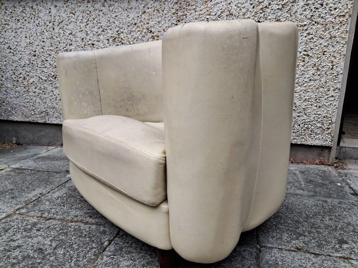 Leatherette Tub Chair - Image 2