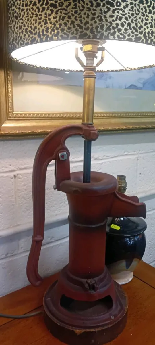 Vintage Cowtail Pump Table Lamp - Image 2