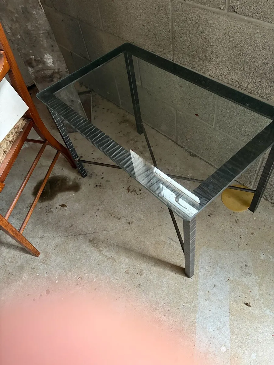 Wrought iron handmade coffee table. - Image 1