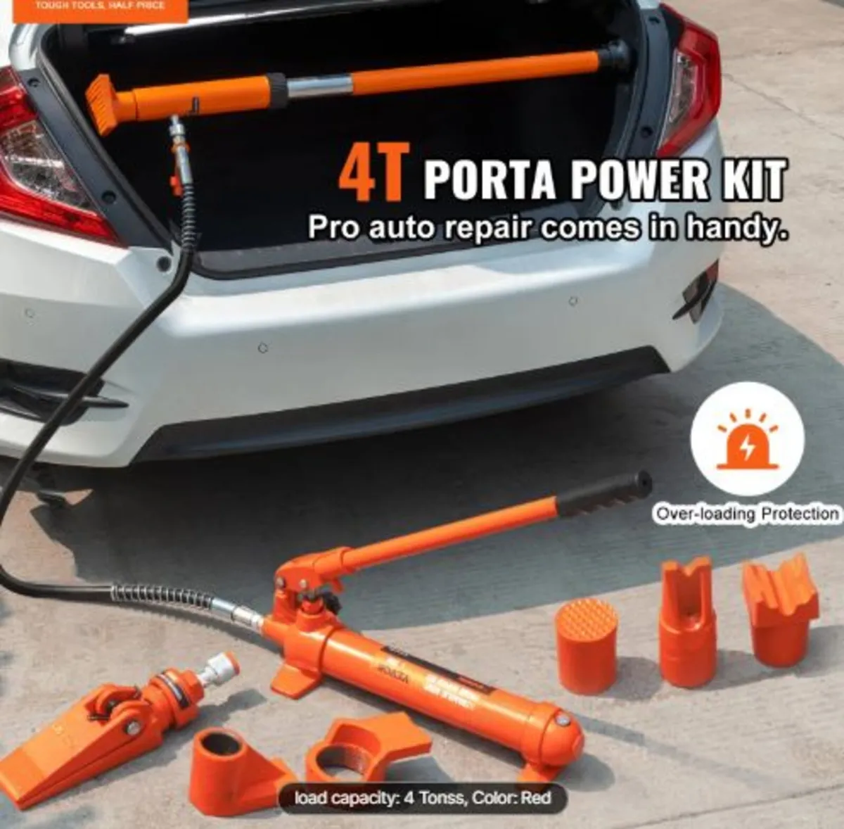 4 Ton Porta Power Kit, Portable Hydraulic Jack - Image 2