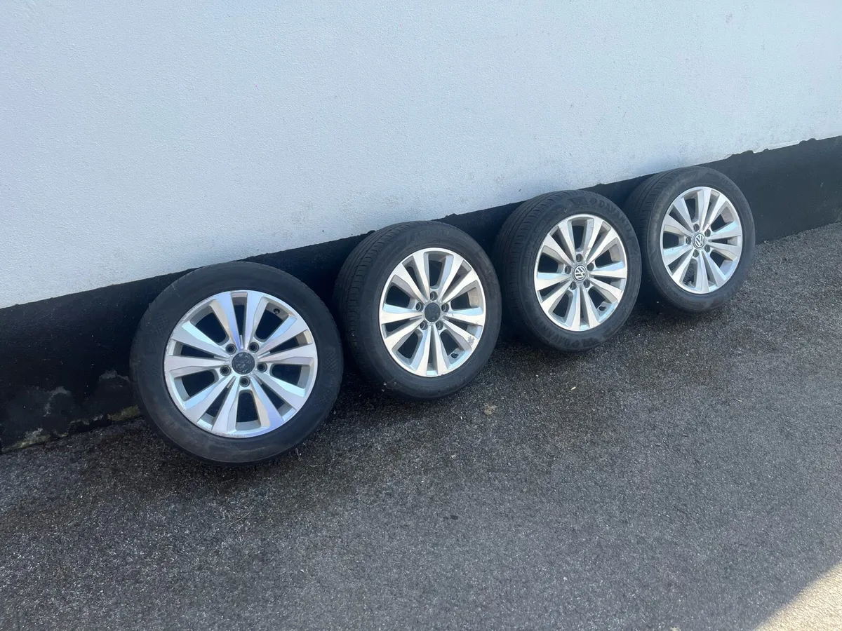 VW golf tyres & alloys - Image 1
