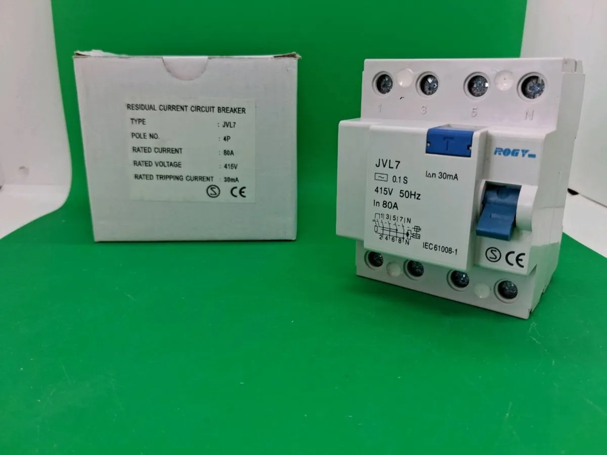 Postage - 5 x Circuit Breakers RCCB 4P 80A 30mA 23 - Image 1
