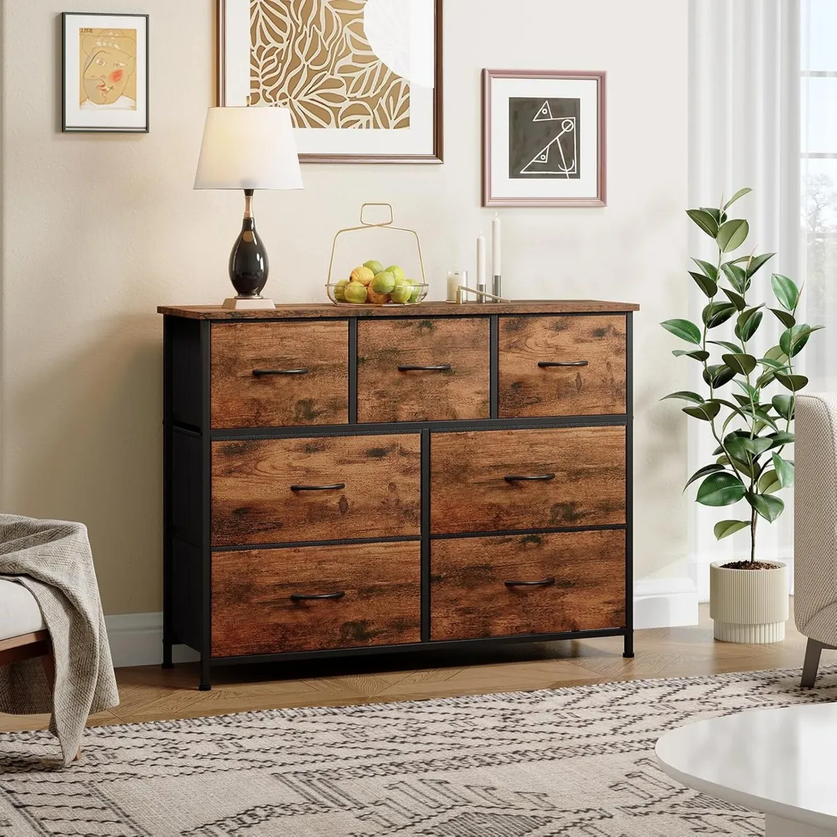Chest of Drawers for Bedroom with 7 Wide - Image 4