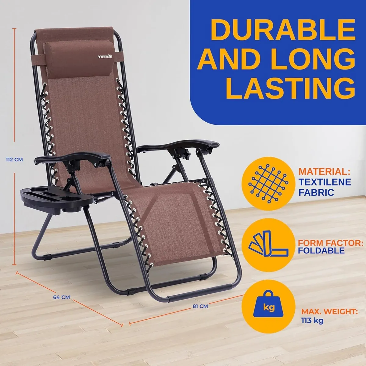 Zero Gravity Lounge Chair Adjustable Recliners - Image 3
