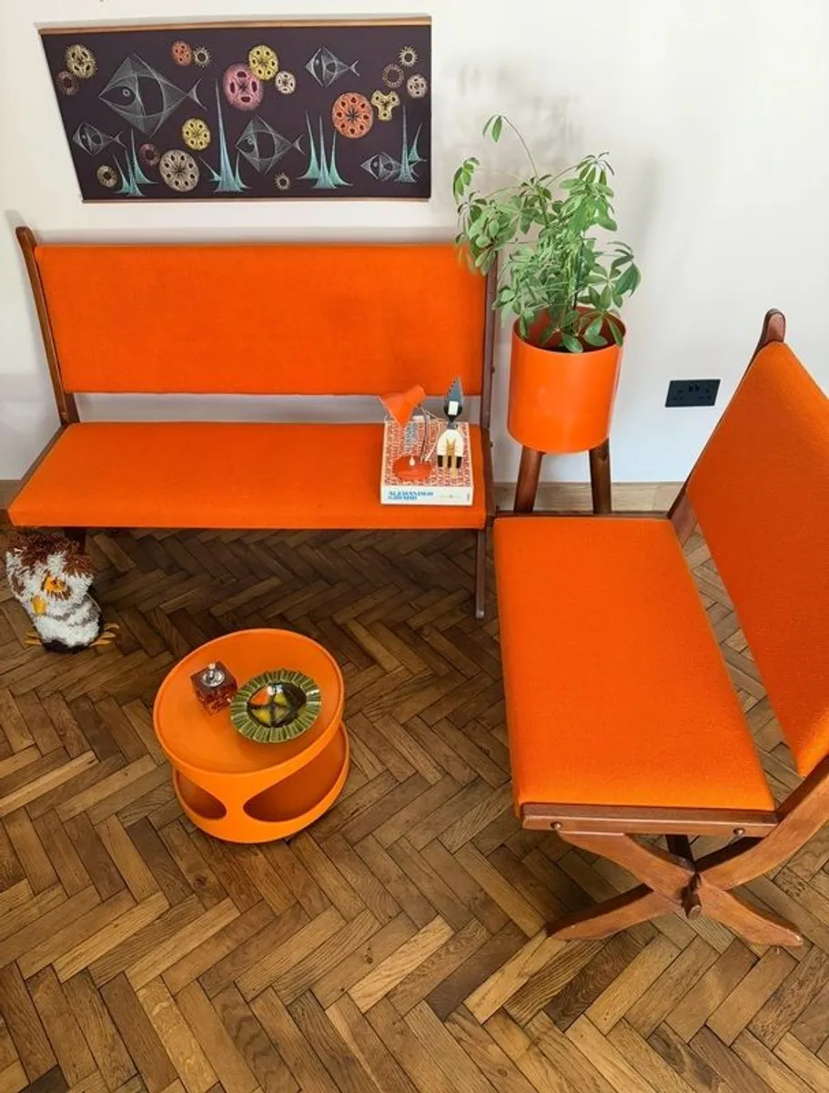 Mid century bench seating Swedish - Image 1