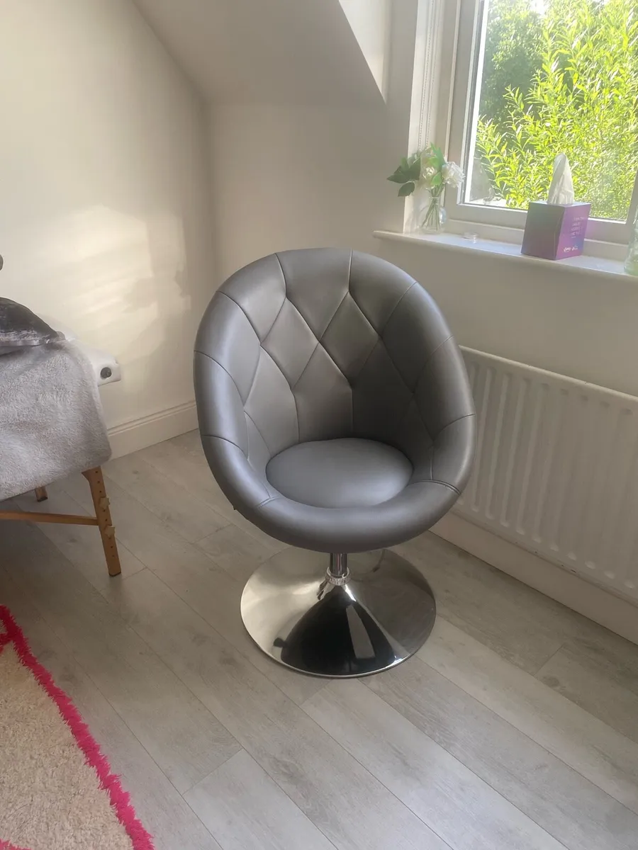 Grey stylish leather chairs