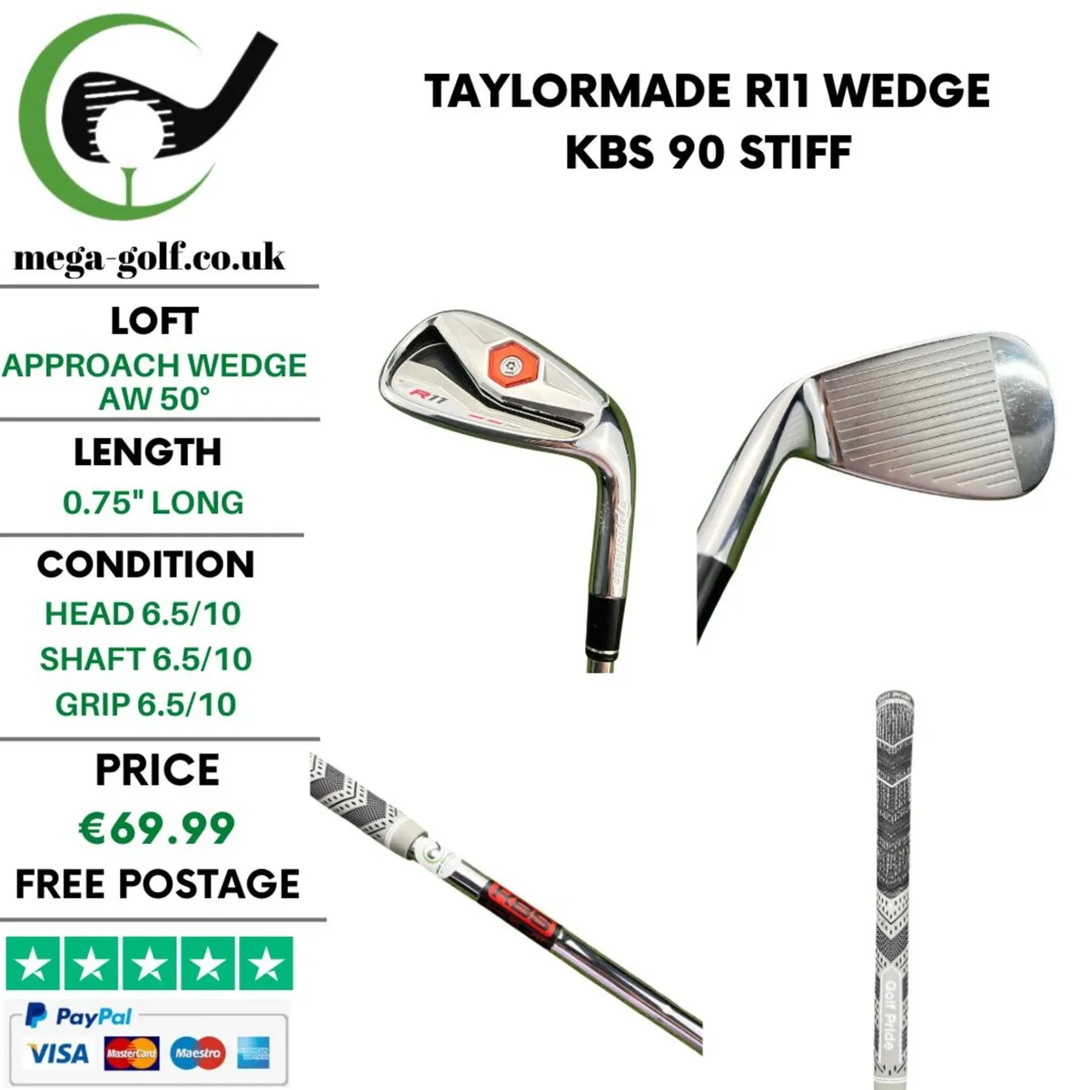 Taylormade R11 Wedge Aw 50° / KBS 90 Stiff - Image 1