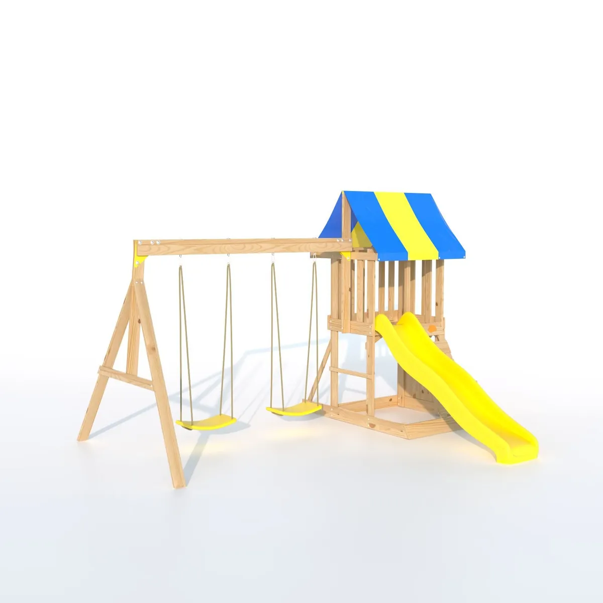 Discovery Wooden Climbing Frame with Swing & Slide - Image 2
