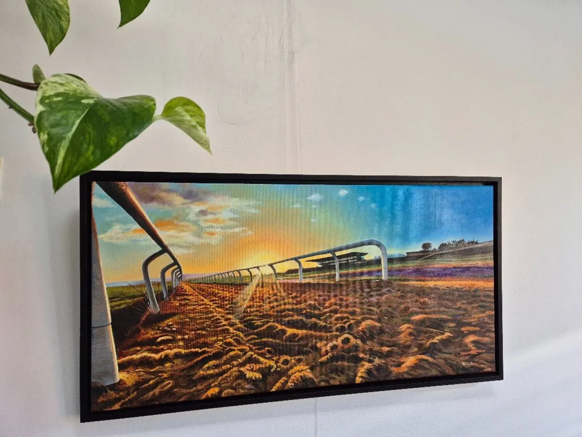 Curragh RaceCours Track at Sunset | oil painting - Image 4