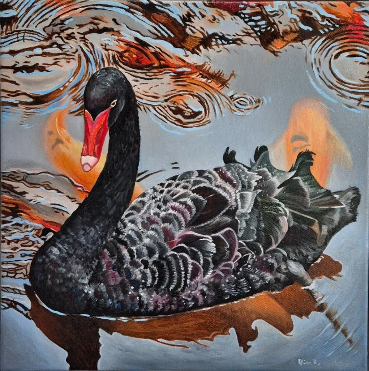 The Guardian of the Lake | Oil Painting | Framed - Image 1