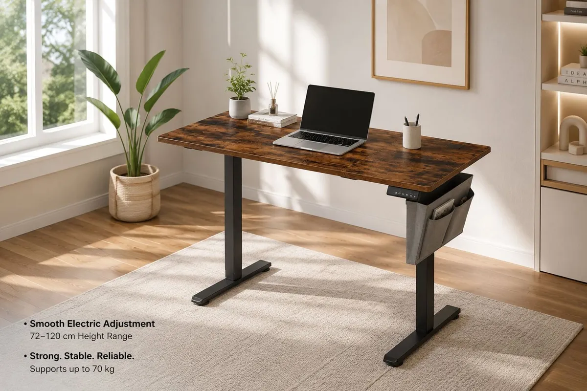 Electric Height Adjustable Standing Desk 140 cm Si - Image 1