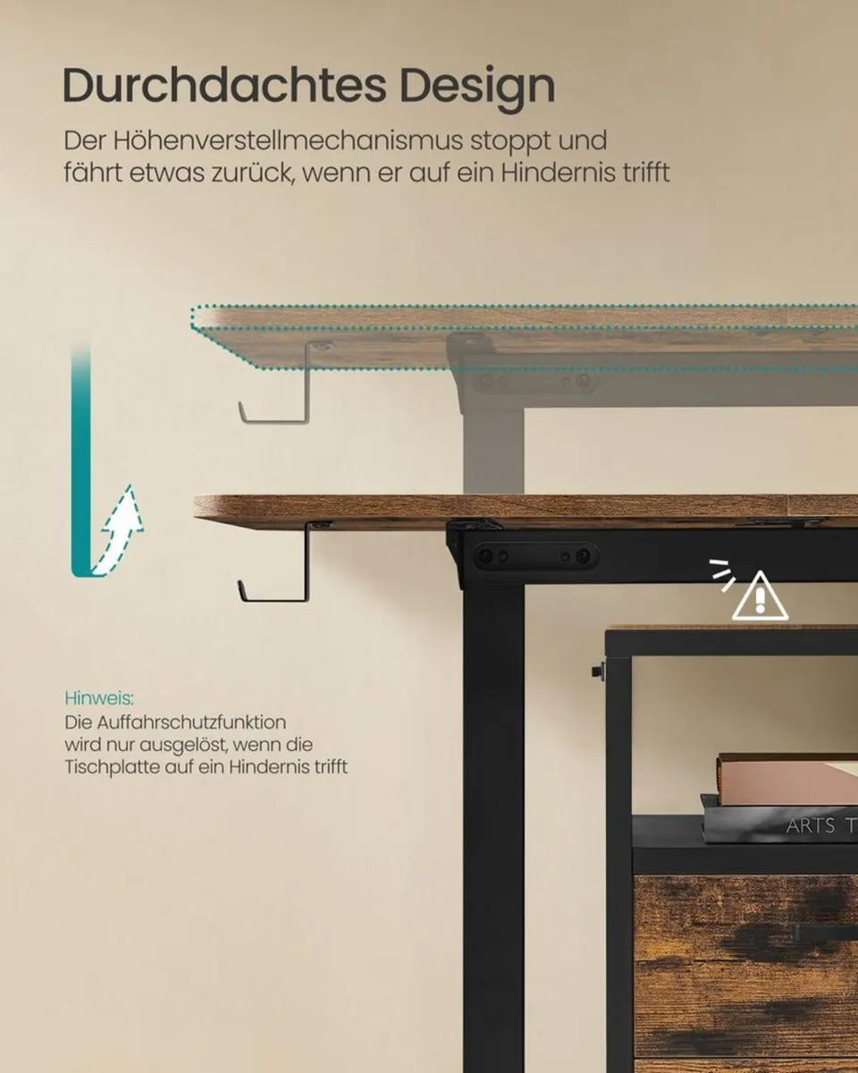 Electric Height Adjustable Standing Desk 140 cm Si - Image 4