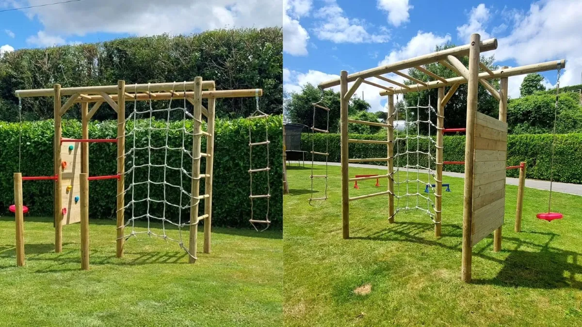 Milo Wooden Climbing Frame with Monkey Bars - Image 3