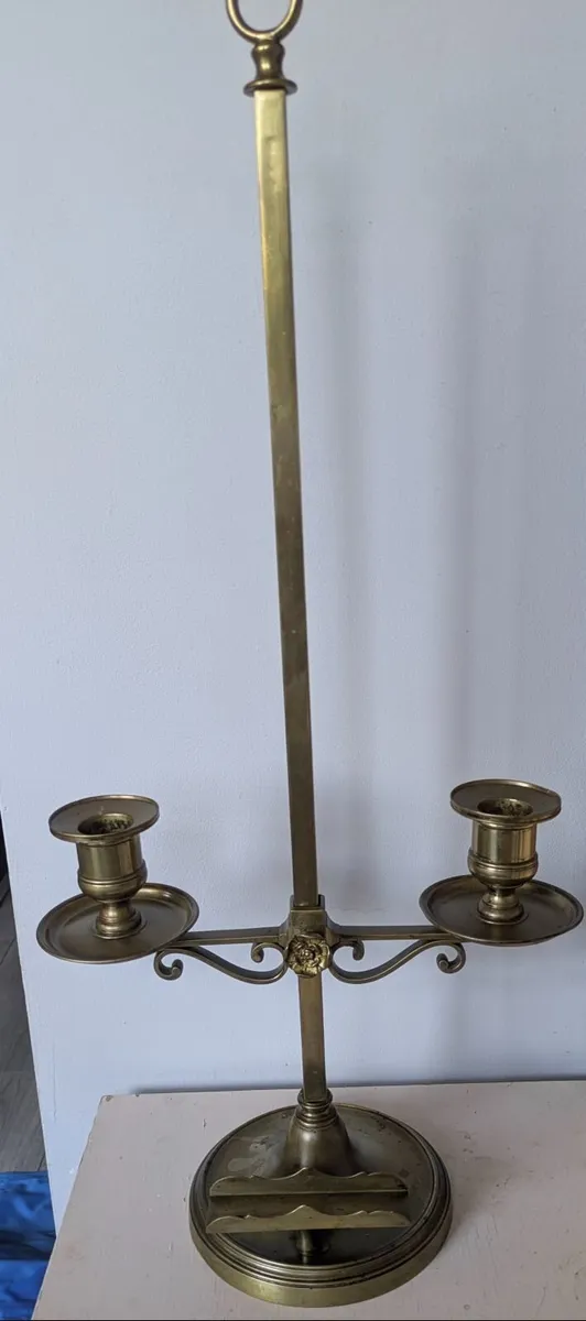 Antique Victorian Brass "Rise & Fall" Cande - Image 2