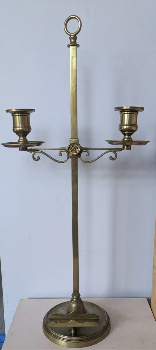 Antique Victorian Brass "Rise & Fall" Cande - Image 1