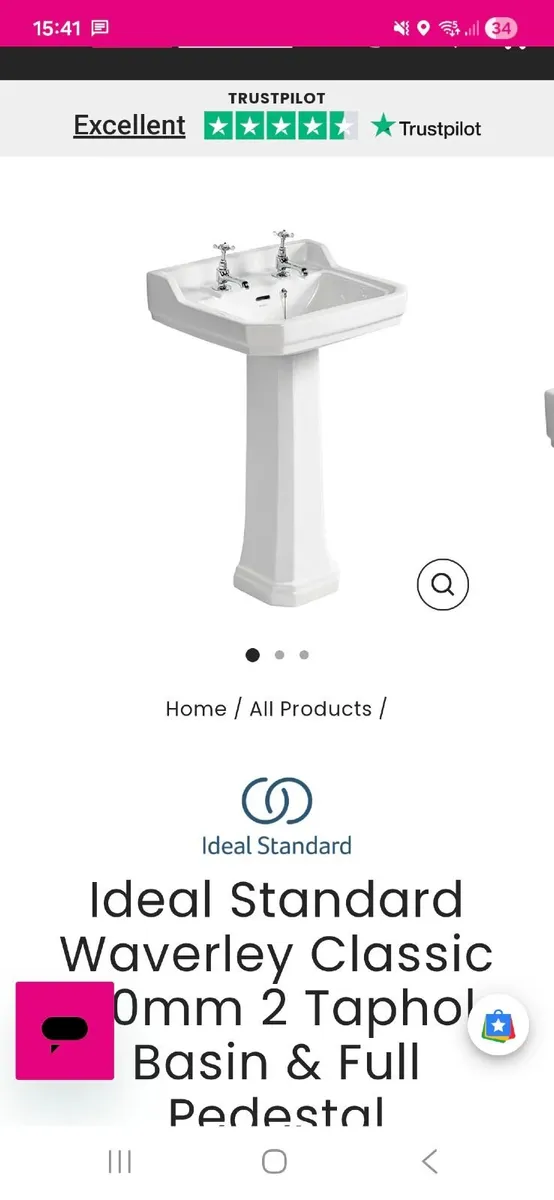 Waverley Sink & Pedestal - Image 1