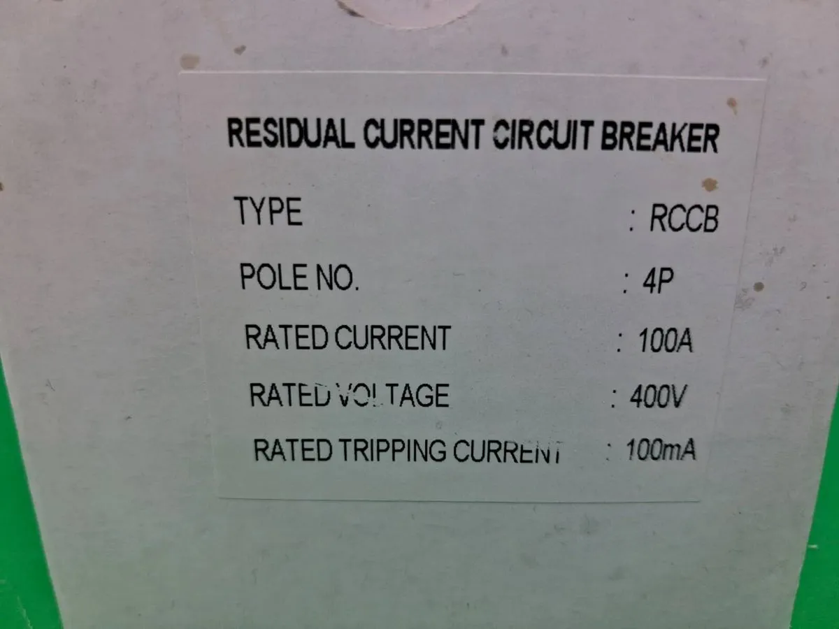 Postage - Circuit Breaker 100A 100mA 4P 230v - 400 - Image 3