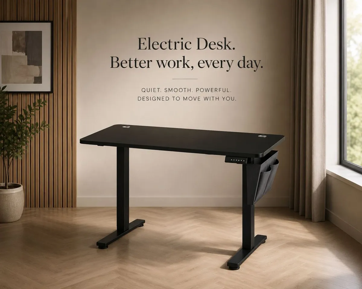 Electric Height Adjustable Standing Desk 120 cm Si - Image 1