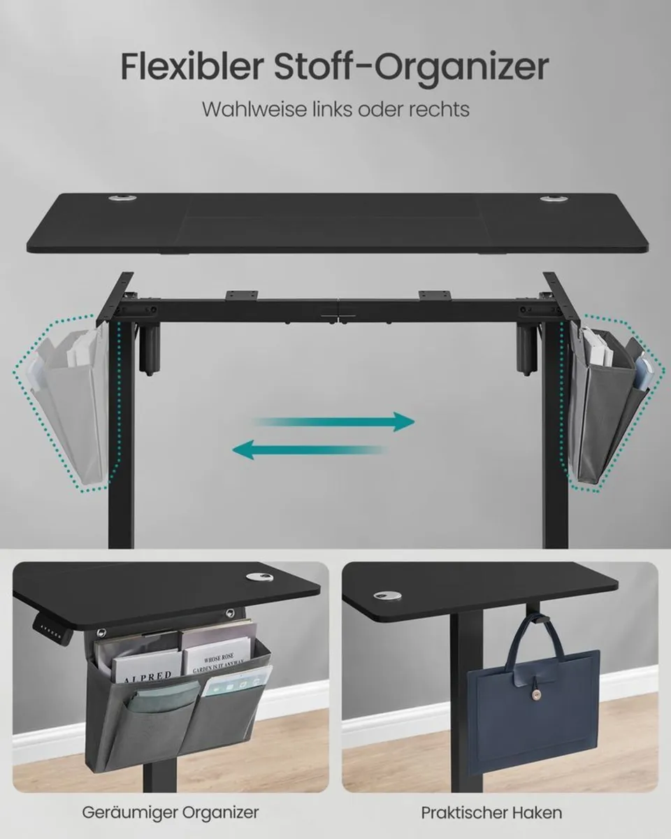 Electric Height Adjustable Standing Desk 120 cm Si - Image 3