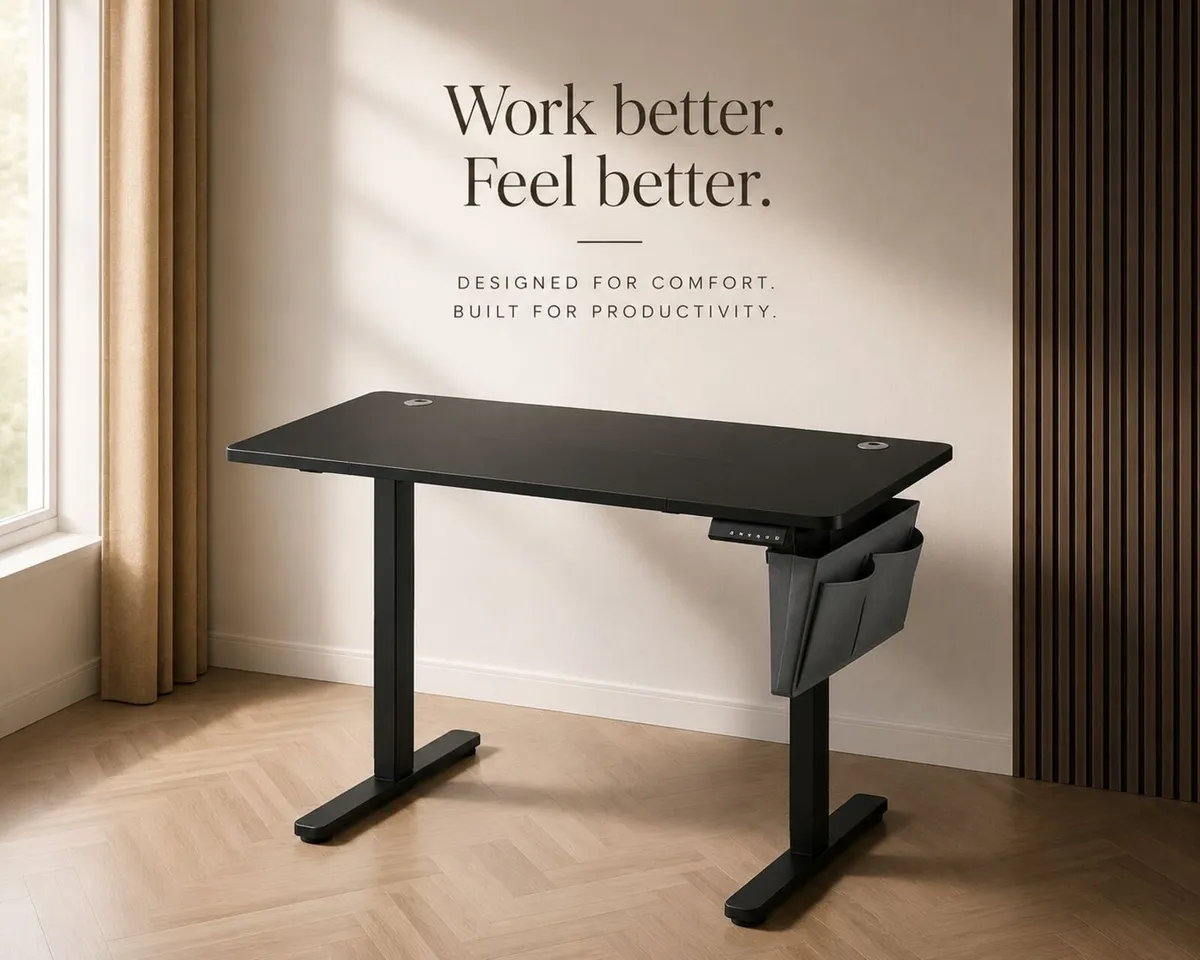 Electric Height Adjustable Standing Desk 120 cm Si - Image 2
