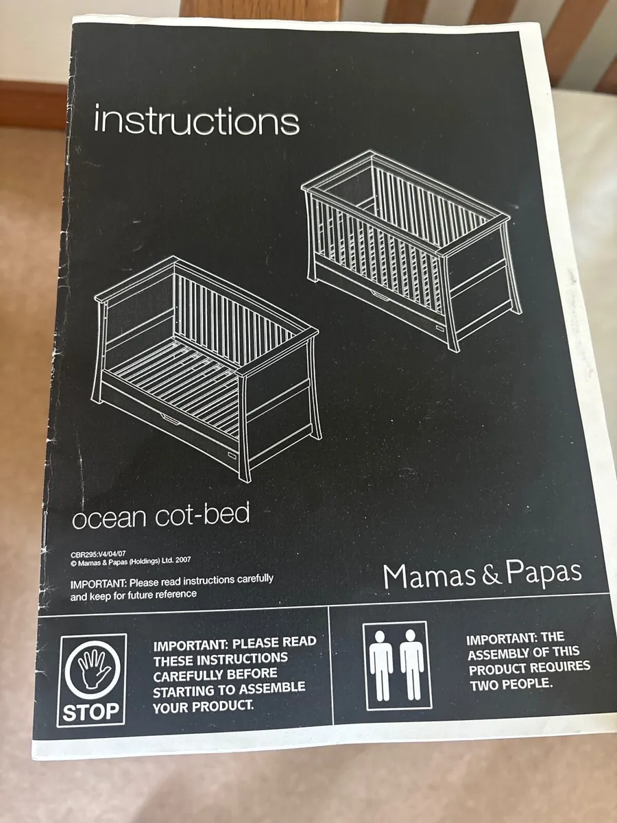 1) Cot. 2) changing unit. 3) wardrobe - Image 2