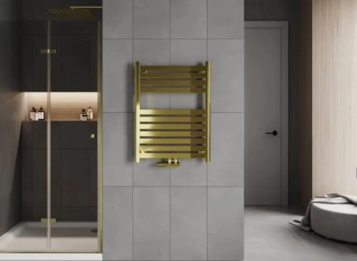 Mexen Uran Gold Bathroom Towel Rail 800 x 600-New - Image 4