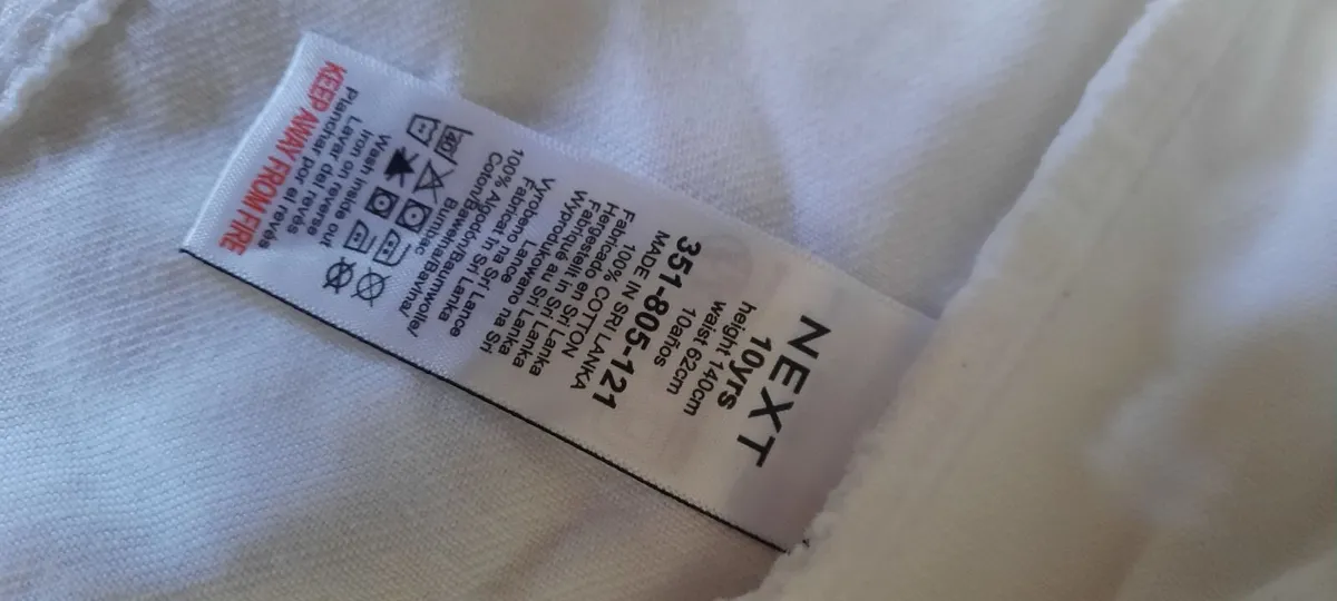 Girls Next white denim jacket- age 10 yrs - Image 2